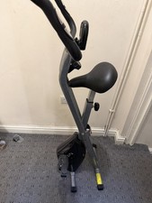 Opti Folding Magnetic Resistance Exercise Bike w/ LCD Monitor - Silver