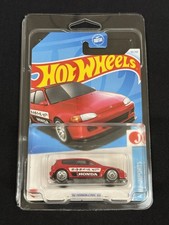 2024 HOT WHEELS CAR 1992 HONDA CIVIC EG 95/250 JDP J-IMPORTS RED W/ PROTECTOR
