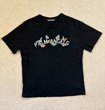 Palm Angels Black College Butterfly Print T-Shirt Size Large Excellent Condition