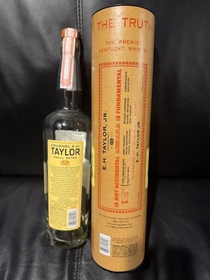 Colonel EH Taylor Small Batch Empty Bourbon Bottle UNWASHED with Tube