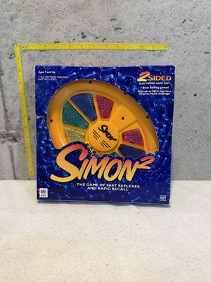 #ad 2000 Milton Bradley Simon 2 Electronic Game Full Size Double Side W Box $14.99