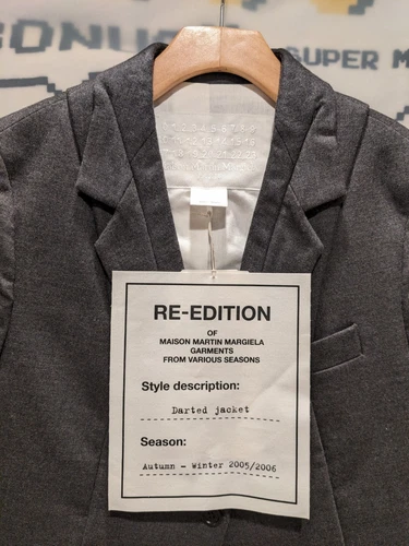 MAISON MARGIELA Giacca donna nuova con etichette Maison Martin Margiela x H&M lana freccette grigio 32 US 2 XS