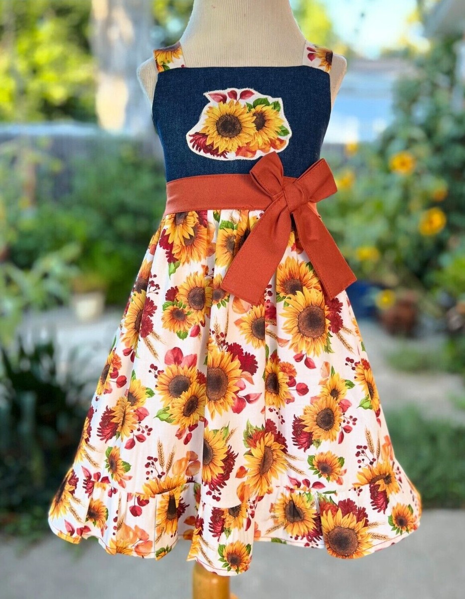 Fall Autumn Sunflower Jumper Girl Dress | eBay Fall Autumn Sunflower Jumper Girl Dress | eBay