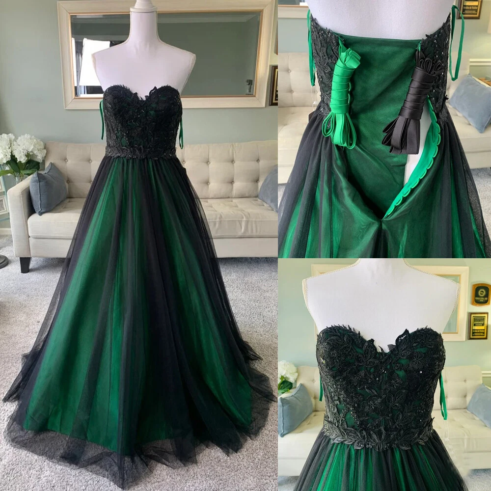 green color wedding dress