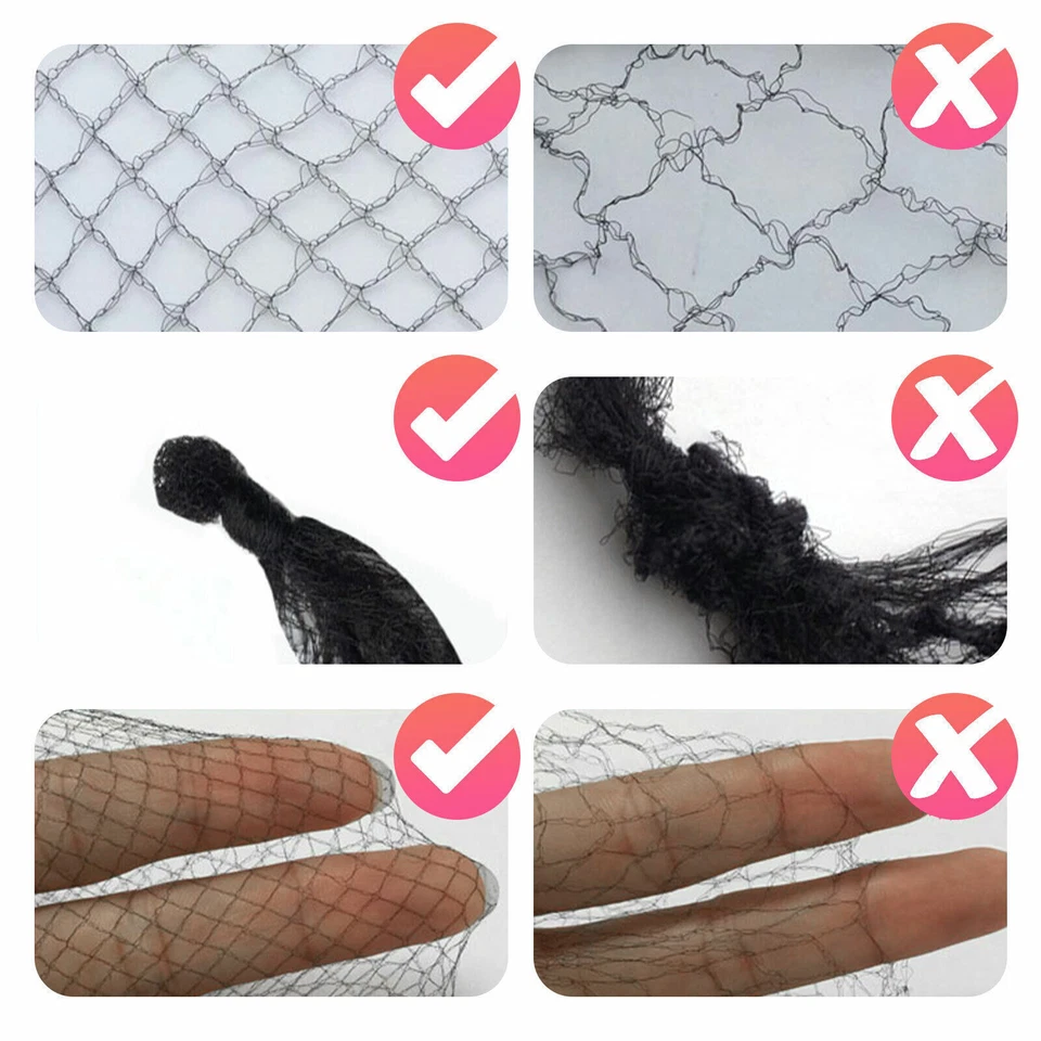 100/200PCS Invisible Hair Nets Bun Cover Elastic Edge Mesh Hairnet Stretch Cap - Image 3 of 4