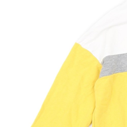 New Look Womens Yellow Cotton Blend Henley Sweatshirt Size 6 - Picture 6 of 12