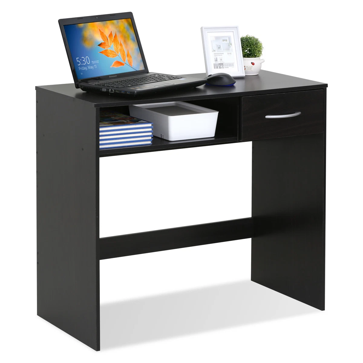 Furinno JAYA Computer Study Desk with Drawer Espresso