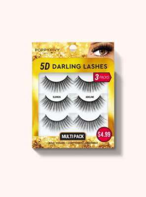 ABSOLUTE NEW YORK 5D DARLING LASHES 3 PAIR MULTI PACK - ELDM26 ADELINE