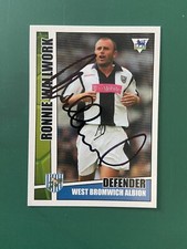 RONNIE WALLWORK - WEST BROMWICH ALBION FOOTBALL SIGNED TOPPS CARD