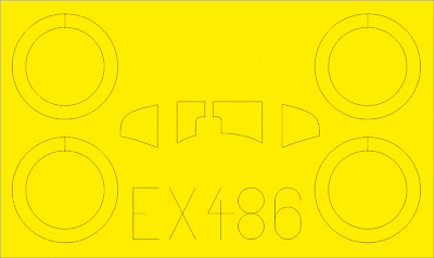 Eduard 1/48 Scale Mask for the He 51B.1 kit by Roden - EX486 Eduard 1/48 Scale Mask for the He 51B.1 kit by Roden - EX486