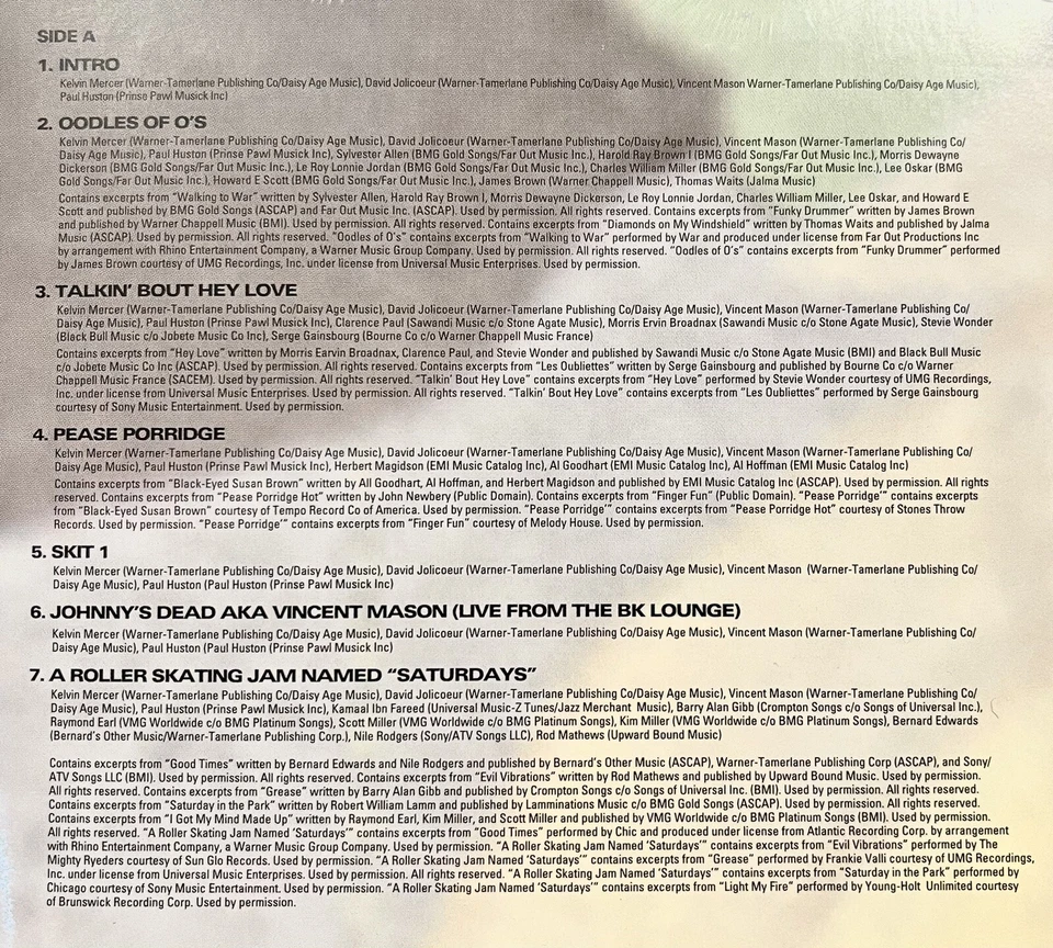 DE LA SOUL - De La Soul Is Dead 2 x Vinyl LP New Prince Paul Rap Hip Hop - image 4 of 4