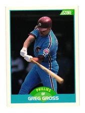 1989 Score #125 Greg Gross Philadelphia Phillies