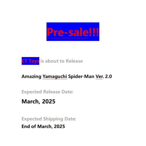 In-stock CT Toys Revoltech Amazing Spider-Man Ver. 2.0 Action Figure - Picture 2 of 18