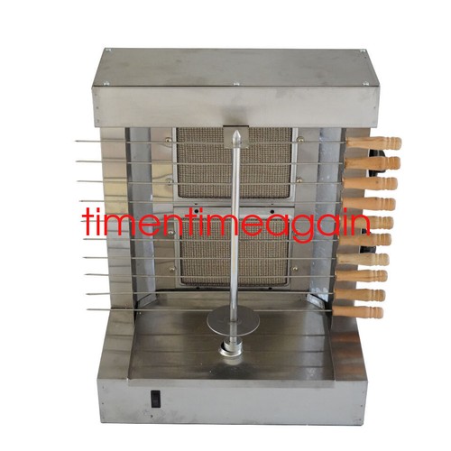 2 Burners Gas BBQ Spinning Mini Kebab Machine/ Shawarma Machine 7. 6KW 220V/110V
