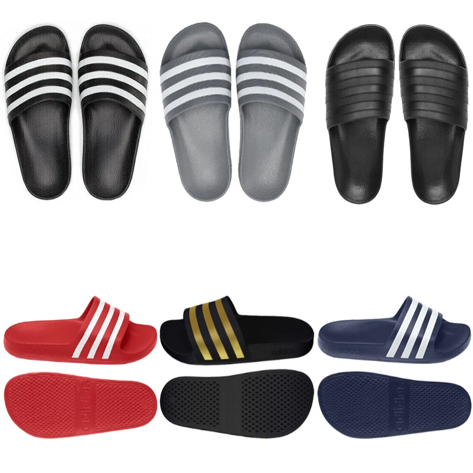 Adidas Mens Sliders Adilette Aqua Slide Shoes Beach Flip Flops Sandals Slippers - Image 1 of 4
