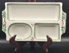 Vintage The Cellar Log Cabin 3 Part Divided Server Dish Tray Macy's Exclusive