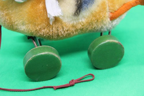 Original Spielzeug Stoff Tier Steiff Piep-Ente Rollen Rädertier - Bild 3 von 6