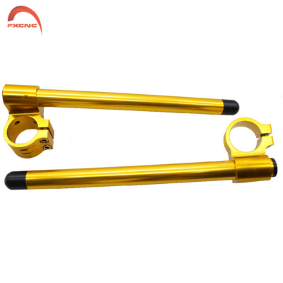 FXCNC Black 35mm Riser/Regular Motorcycle Clip Ons Fork Handle Bars Handlebar
