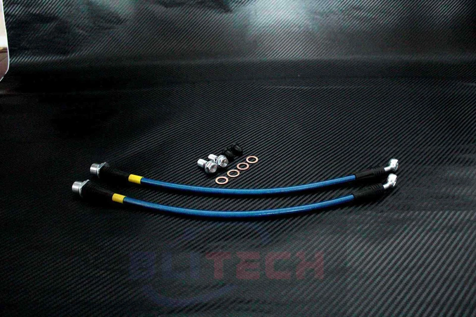 BLUE STAINBLESS STEEL FRONT BRAKE LINES FOR 01-05 LEXUS IS300 / 02-07 SC430 Foto 3 de 3