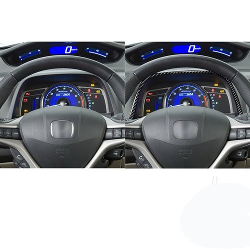 Carbon Fiber Speedmeter Upper Decorative Trim Cover For Honda Civic 8th 2006-11 - Picture 9 of 12