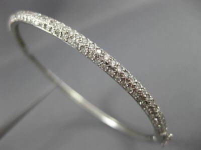18K / 750 ダイヤモンド ブレスレット 15.0g ANTIQUE 2.20CT DIAMOND 18KT WHITE GOLD PAVE SEMI ETERNITY BANGLE