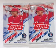   Topps Baseball 2021 Series 1 - 70th Anniversary  16 Card Pack  Lot of 2