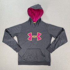 Under Armour Sweater Womens Small Gray UA Storm Hoodie Pullover Hooded Ladies