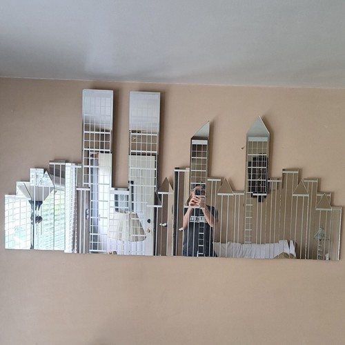 🏙 Vintage Collectible New York City Skyline Mirrors pre-9/11 World Trade Center
