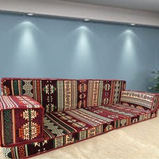 Seduta Majlis, divano a livello del pavimento, mobili da patio, cuscini da pavimento 