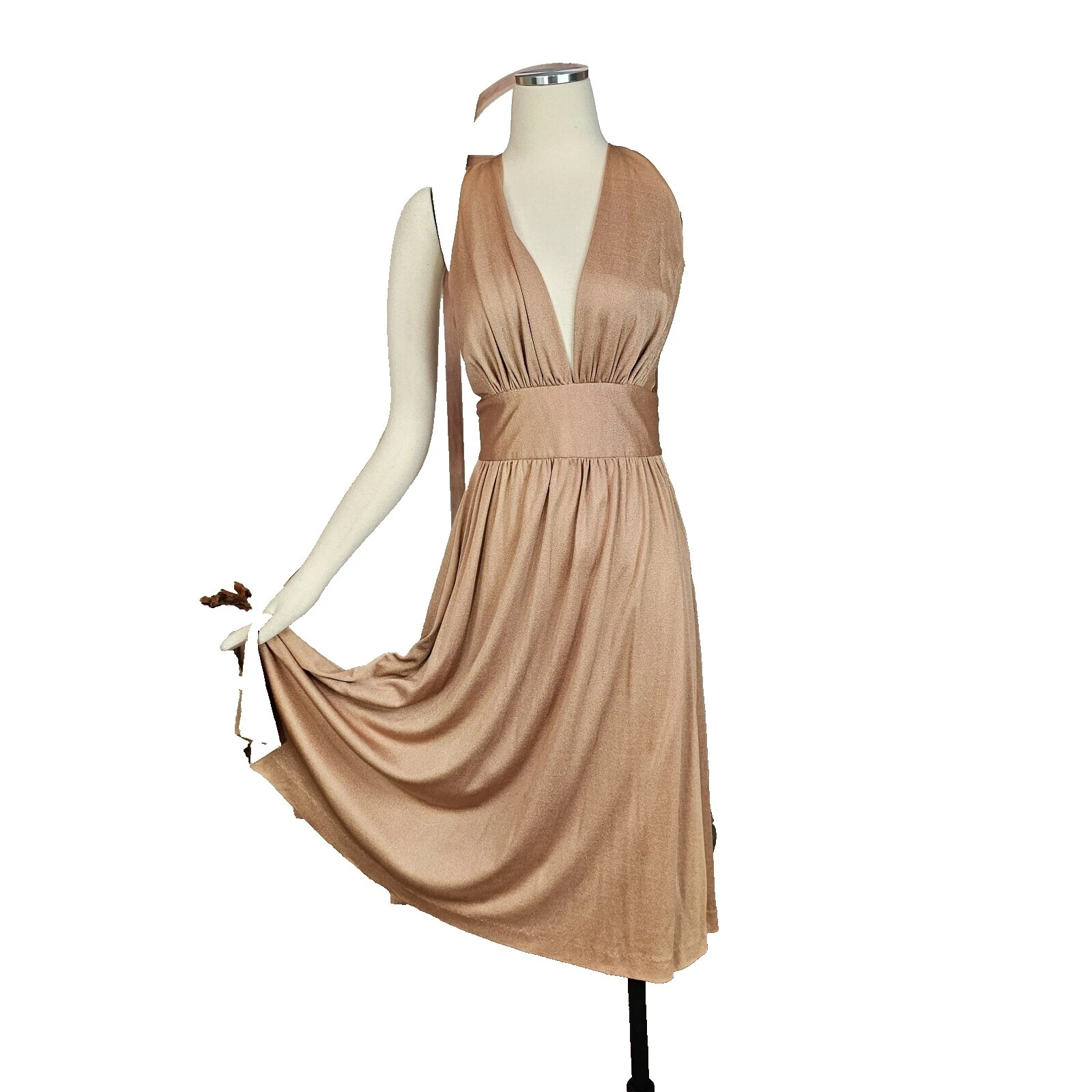 Vestidos Vintage de Tela de discoteca para Mujeres