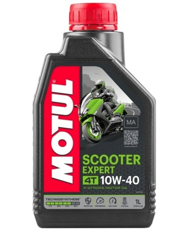 Lubrifiant Motul Scooter Expert 4T 10W40 MA pour les trajets quotidiens