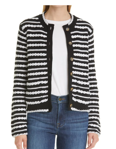 NWT LA LIGNE Braid Stripe Cardigan in 