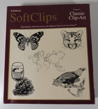 SoftClips Volume 1-4 Classic Clip-Art 1990 SoftWood Commodore Amiga READ