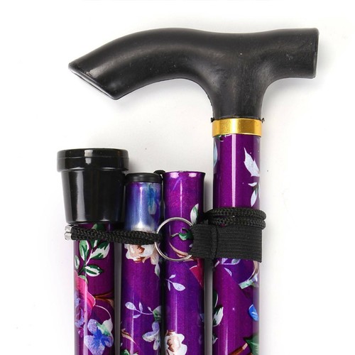 Walking Stick Easy Fold Adjustable Cane Lightweight Mobility Collapsible Sticks - Picture 12 of 17