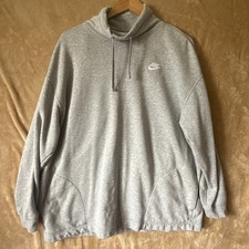Nike Women's club Fleece Mock-Neck Sweatshirt Grey Large