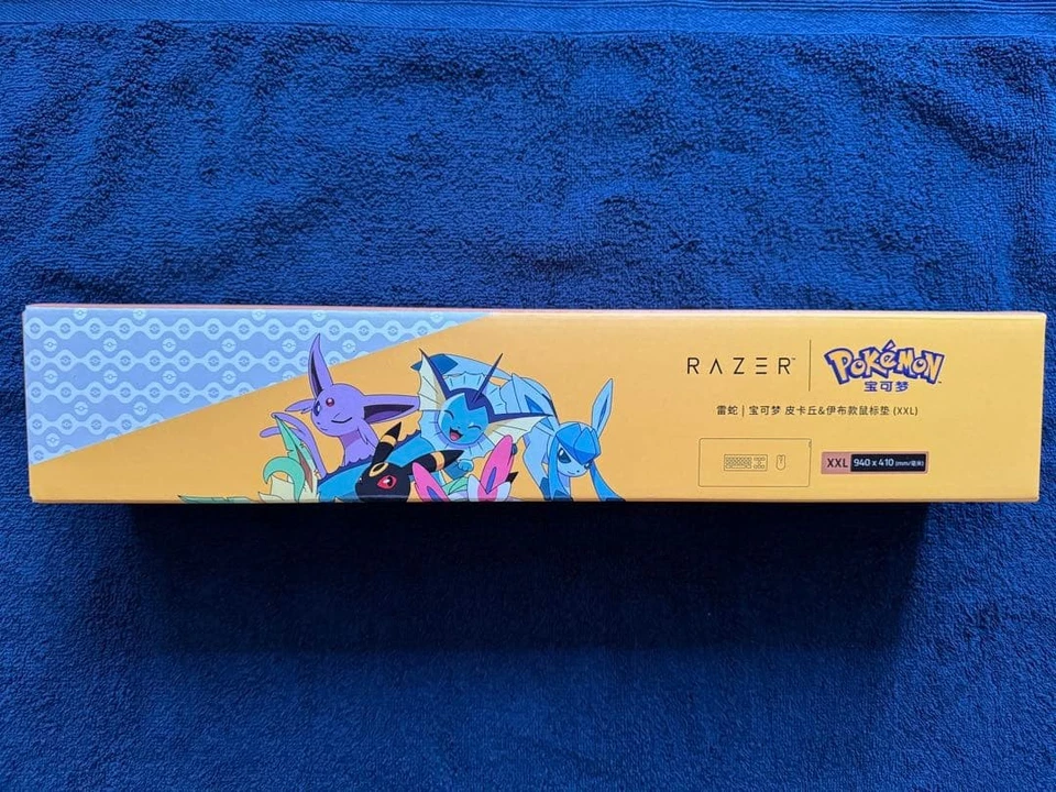 Razer Pokemon Gigantus V3 XXL  Mouse Mat Collaboration Pikachu Eevee New Unused - Image 2 of 4