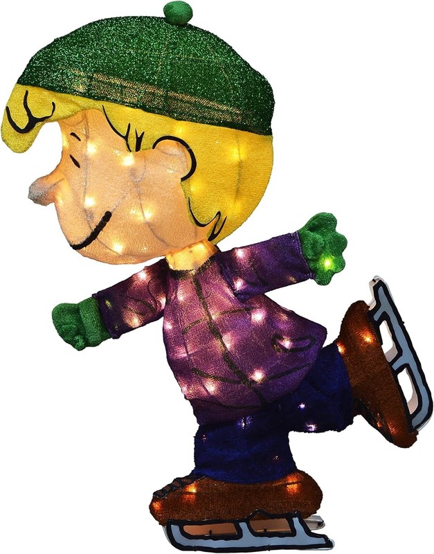 Schroeder 3D Peanuts Skating Outdoor LED Christmas Holiday Decor Charlie Brown