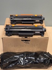 3 Pack TN760 Compatible Toner for Brother HL-L2395DW MFC-L2710DW — 1 New 2 Open