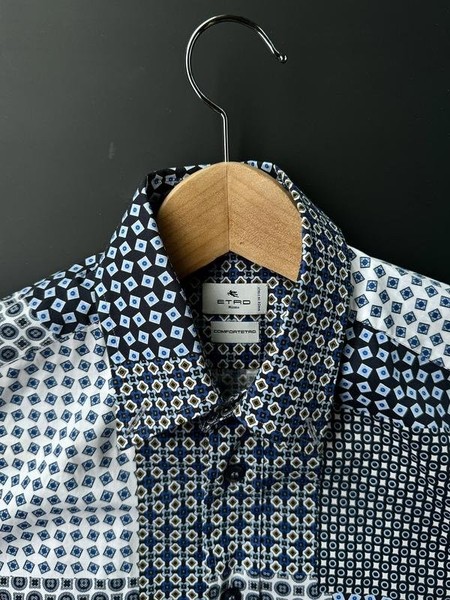 Men Etro Shirt White Cotton 36 / S / 44