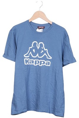 Kappa T-Shirt Herren Oberteil Shirt Sportshirt Gr. XL Baumwolle Blau #2rg5ox5