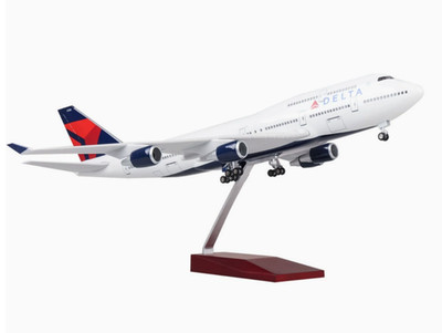 47CM 1:150 DELTA BOEING 747-400 Airplane Plane Landing Gear Resin Aircraft Model