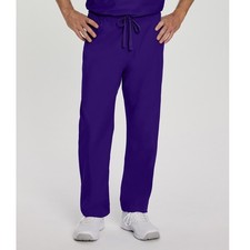 Landau Scrub Pants Unisex Medium Drawstring Purple University Hospital NWT 7602