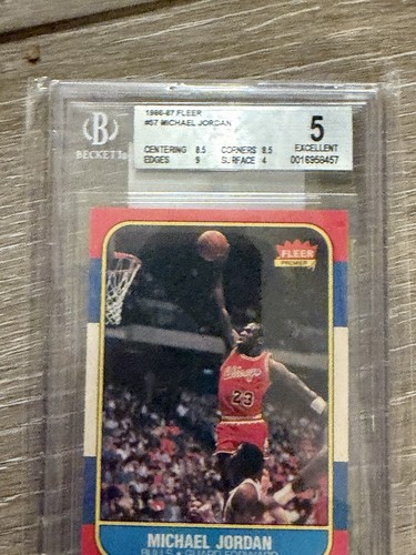 Fleer 1986-87 Michael Jordan #57 Chicago Bulls BGS 5 Graded Card