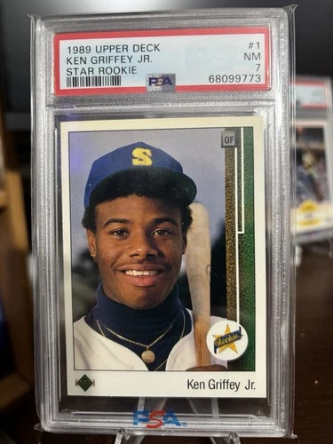 Ken Griffey Jr 1989 Upper Deck Baseball Star Rookie Card RC #1 PSA 7 NM🔥🔥