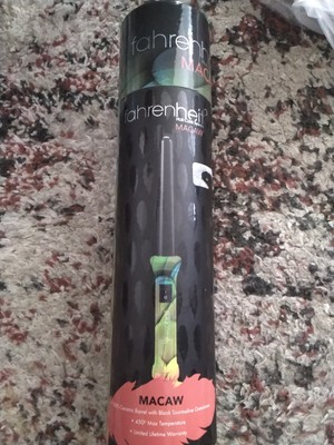 FAHRENHEIT MACAW Tourmaline Infused Ceramic Curling Iron/Wand BRAND NEW