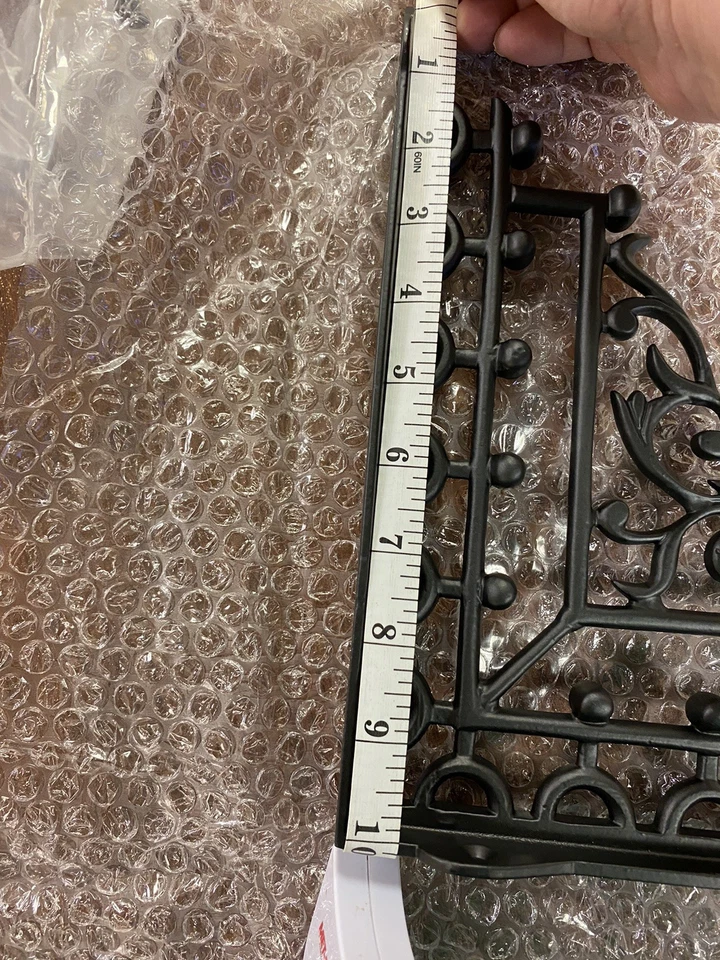 "Juego pesado de 2/10""x9"" de diseño intrincado de hierro forjado negro Ménbel" Foto 4 de 4