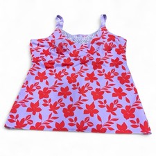 Ruby Ribbon 1810 Red Hibiscus Diva Lace Cami NEW Support Level 5 size 44