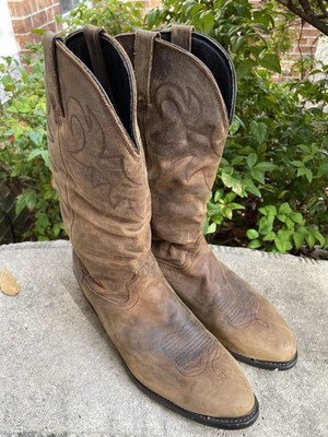 Durango Boots Men 12 D Brown Leather Slouch Western Cowboy SW542 Roper