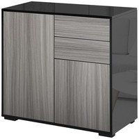 HOMCOM High Gloss Frame Sideboard, Push-Open Design with 2 Drawer for Living