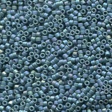 11/0 MIYUKI DELICA Frosted Opaque Glazed Rainbow Dark Teal Seed Bead 8g